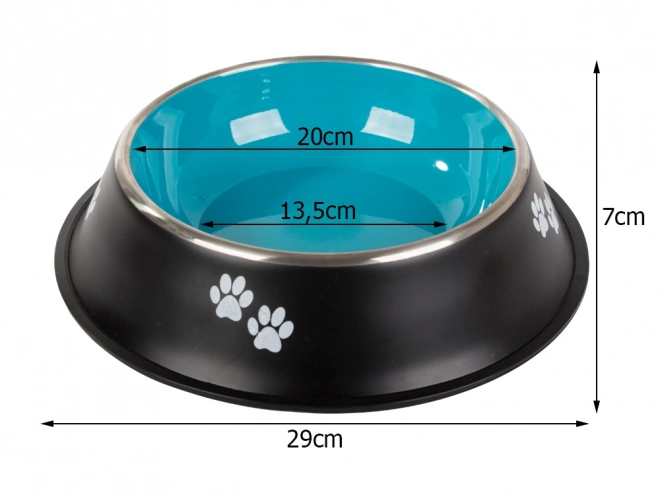 Antislip kom voor honden van roestvrij staal 1l