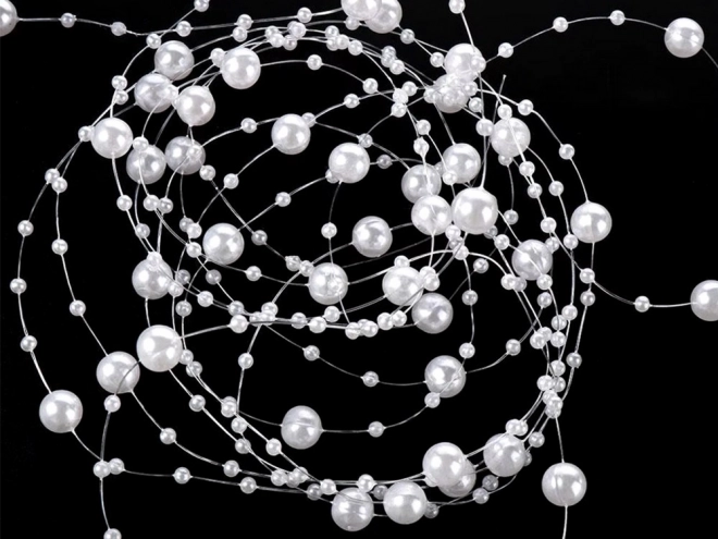 Parelslinger witte parels kerstboomdecoratie