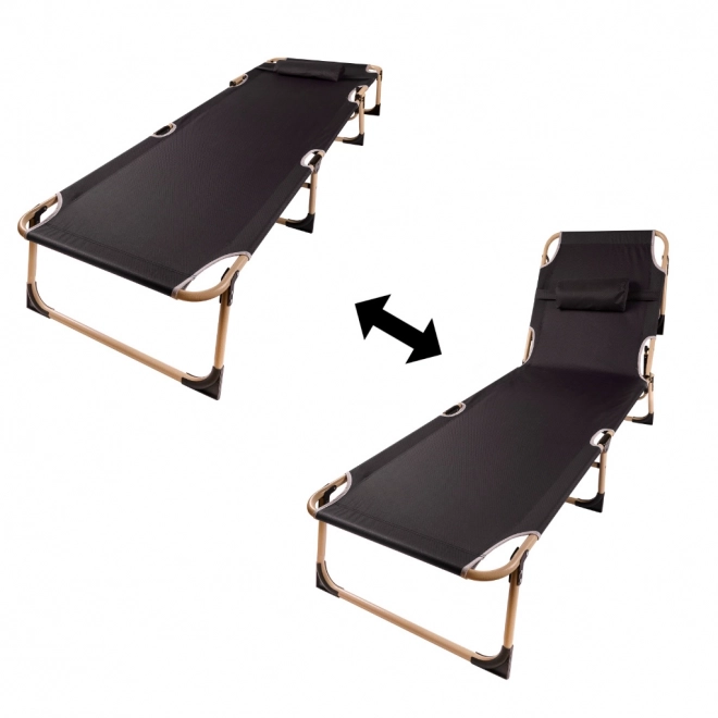 Opvouwbaar campingbed Canada 193 cm donkergrijs