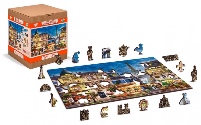 Houten puzzel Ontbijt in Parijs 2v1