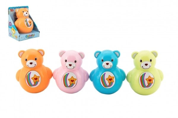 Roly Poly piepende beer 10 cm plastic 10x12x8cm