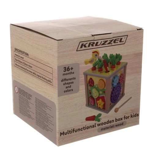Houten educatieve kubus 5-in-1 voor kinderen