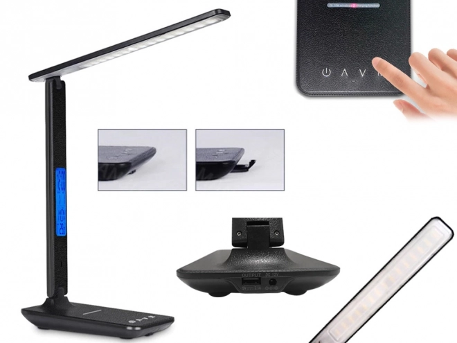 Moderne bureaulamp met USB en Qi-oplader voor school