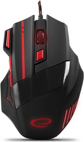 Bekabelde gamingmuis Esperanza met instelbare DPI (rood)