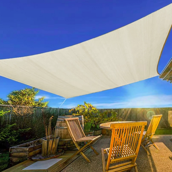 Vierkante schaduwdoek met waterdicht dak 4x4m ModernHome - beige