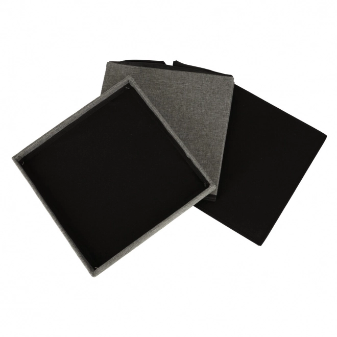 Grijze opvouwbare opbergpoef 38x38x38 cm