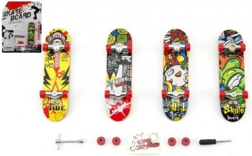 Vinger skateboard met accessoires - 10 cm