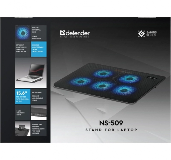 Metalen koelpad voor laptops NS-509, 15.6"-17"