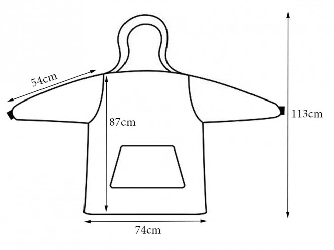 Warme oversized fleece deken hoodie