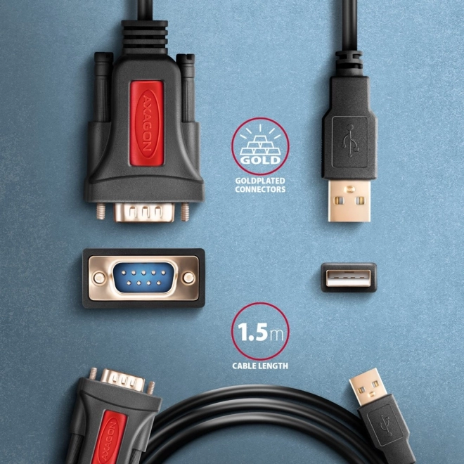 USB 2.0 naar RS-232 adapter 1,5 m kabel met Prolific-chip