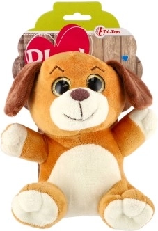 Pluche dier groot ogen 18 cm op kaart