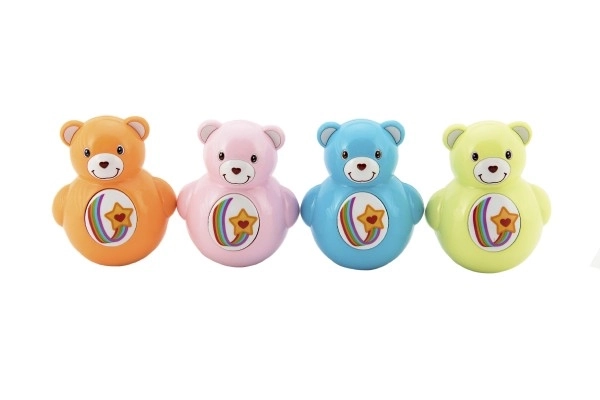 Roly Poly piepende beer 10 cm plastic 10x12x8cm