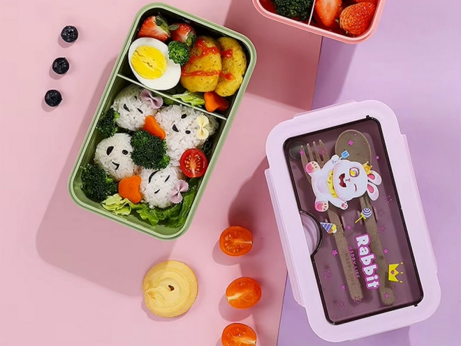 Multifunctionele lunchbox met bestek