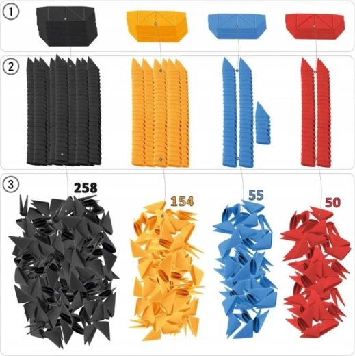 Vouwen zonder lijm, eenvoudige modules