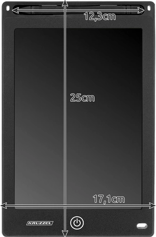 Tekentablet 10" zwart XL KRUZZEL 22455