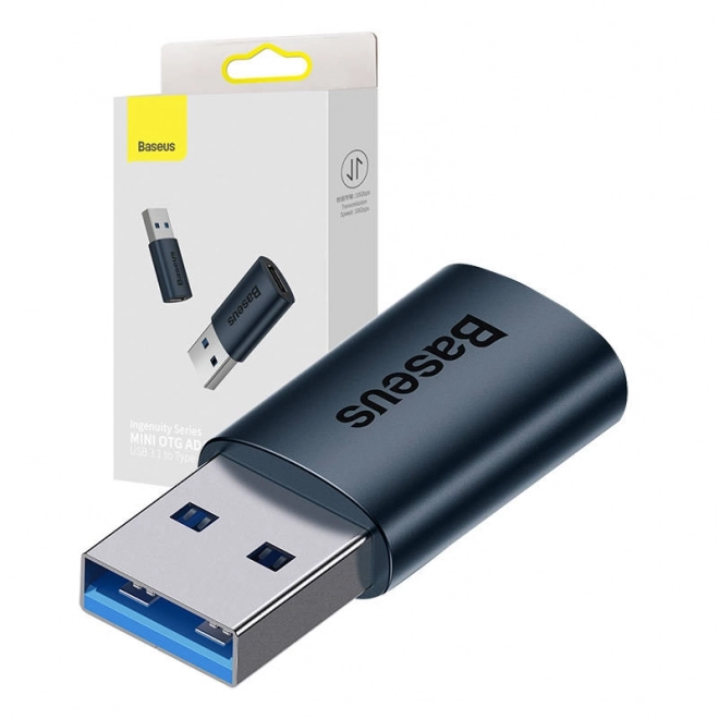Adapter Baseus USB-A naar USB-C – Blauw