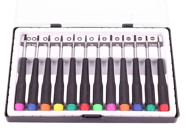 Set van precisie torx-schroevendraaiers met hoes