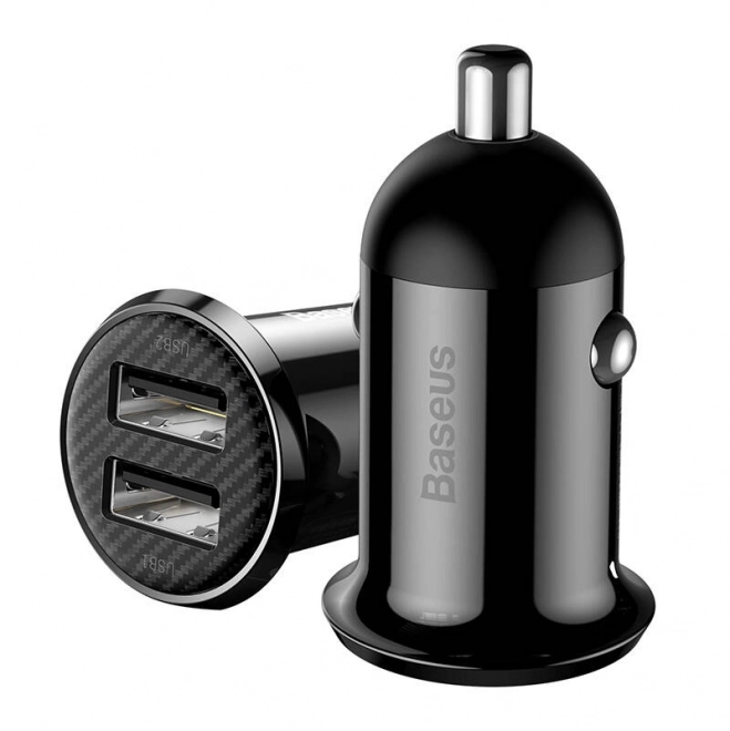 autolader Baseus Grain Pro 2x USB zwart