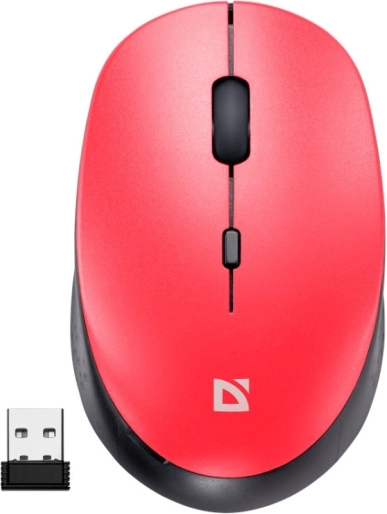 Draadloze stille muis Defender Auris MB-027 – Rood