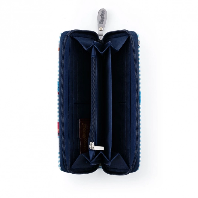Damesportemonnee met bloemenpatroon Navy van MONY