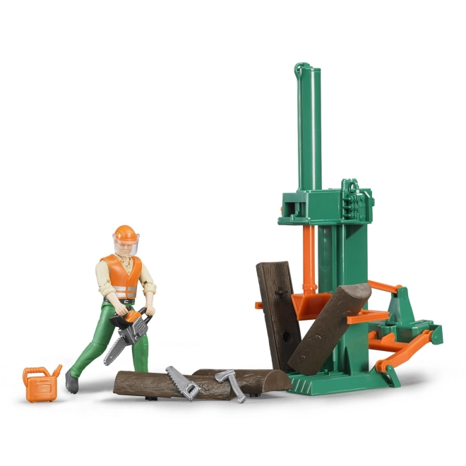 Realistische houtkloofmachine