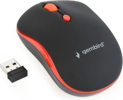 Draadloze optische muis zwart en rood