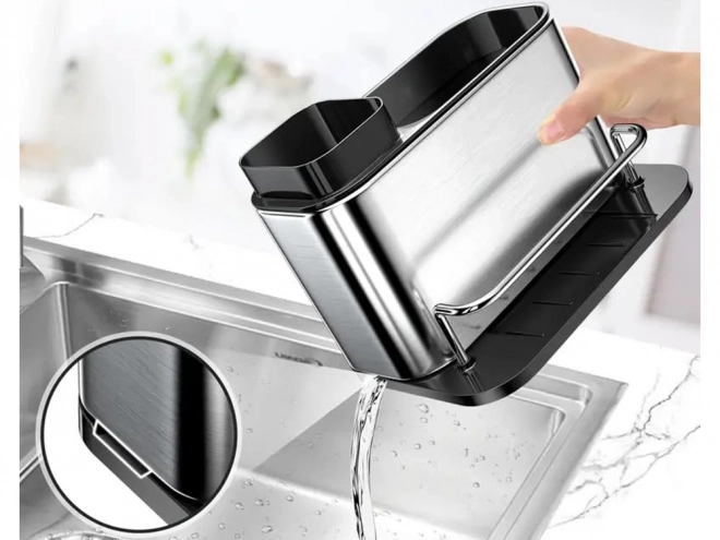 Keuken zeepdispenser en sponsorganizer