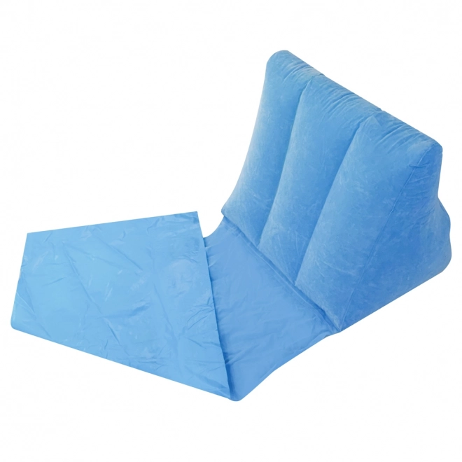 Strandmat met rugleuning en opblaaskussen