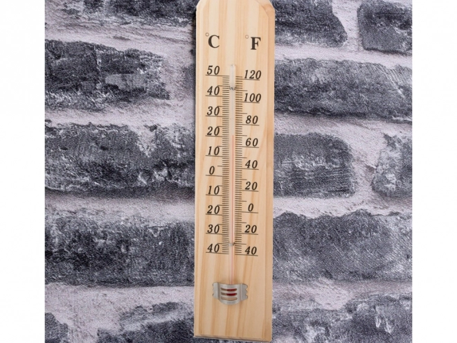 Grote houten thermometer voor binnen- en buitengebruik