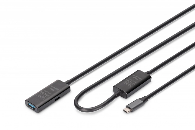 Actieve verlengkabel USB-C - USB-A 10m, USB 3.2 Gen1 5Gbps