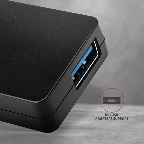 Axagon Slim USB Hub met 4 USB-poorten USB 3.2 Gen 1 met 14cm Type-C kabel