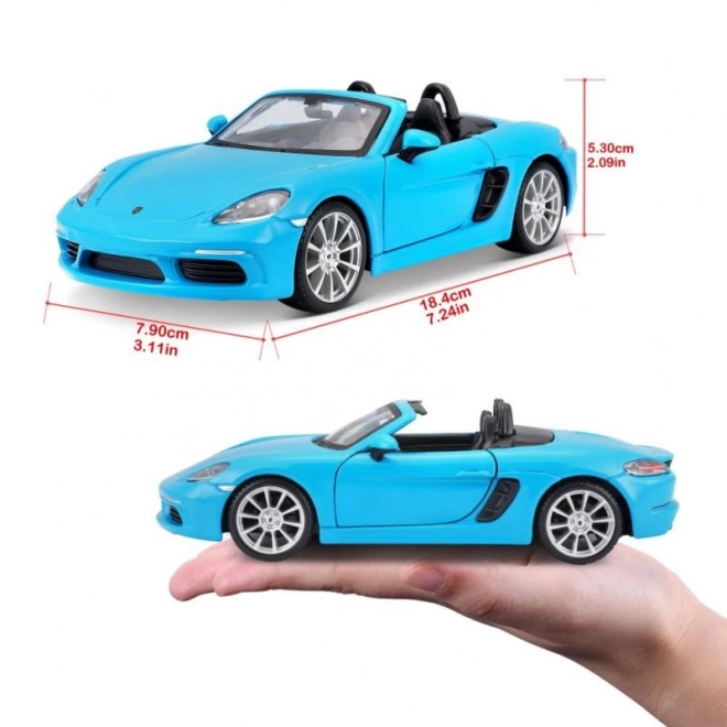 Bburago 1:24 Porsche 718 Boxster Blauw
