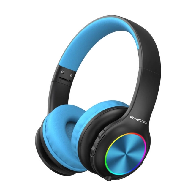 Draadloze Kinderkoptelefoon PowerLocus PLED – Zwart-blauw