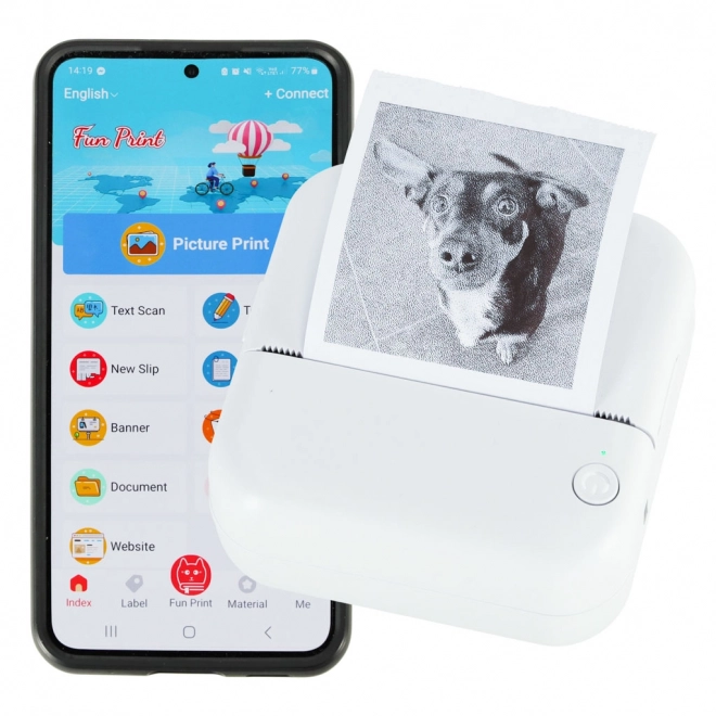 Mini thermische printer voor foto's en notities met Bluetooth