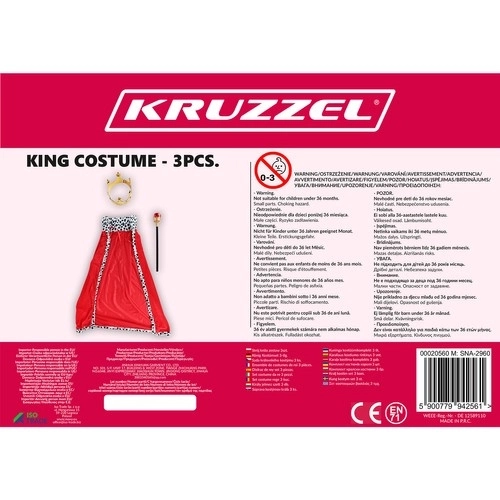 Set van 3 kostuums koning. Kruzzel 20560
