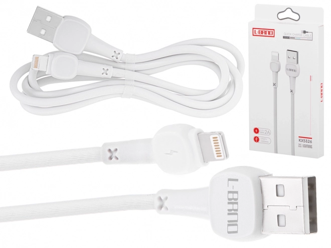 Witte sneloplaadkabel Lightning