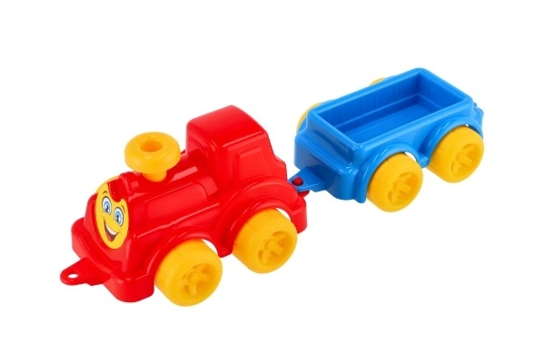 Locomotief/Train met wagon 41cm plastic in net 21x13x22cm 12m+