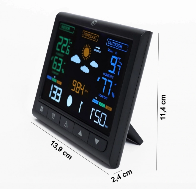 Draadloos weerstation met LCD-scherm en buitensensor