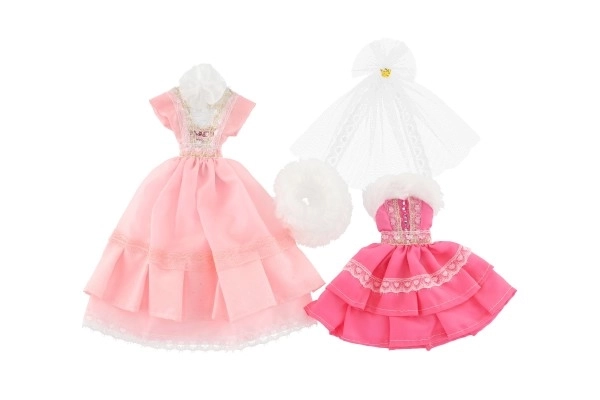 Poppenkleertjes met accessoires - 2 stuks