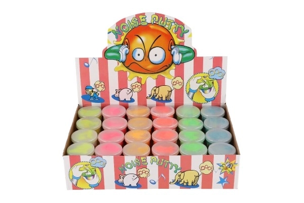 Sliz - massa 80g scheetend 6x5cm mix soorten 6 kleuren 24st in doos