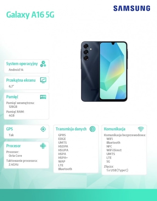 Samsung Galaxy A16 5G zwart 4/128 GB