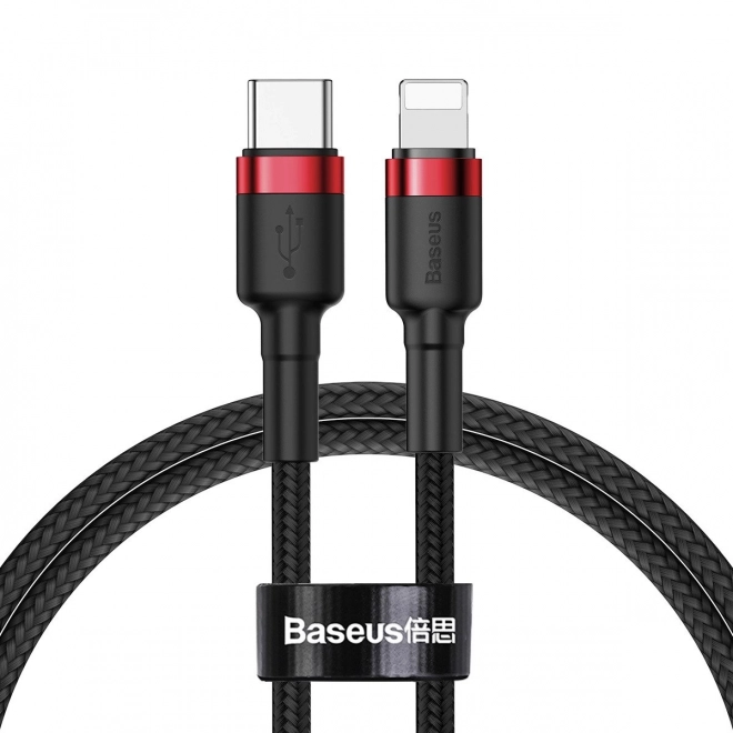 Kabel Baseus Cafule USB-C naar Lightning 18W rood-zwart