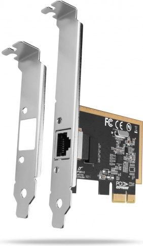 PCIe Gigabit-netwerkkaart RJ-45 met Realtek-chip, low profile en standaard