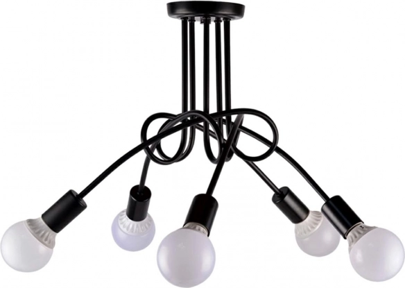 Moderne plafondlamp 5x E27 – zwart