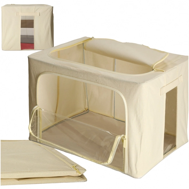 Tas voor beddengoed met opslagrek 100L