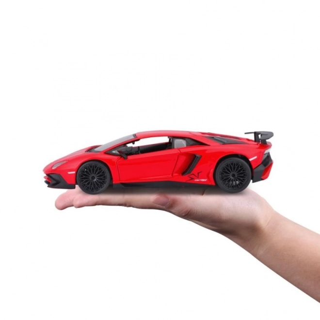 Metalen model Bburago Lamborghini Aventador rood 1:24