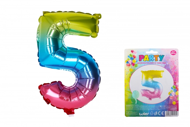 Regenboog opblaasbare ballon - nummer 5