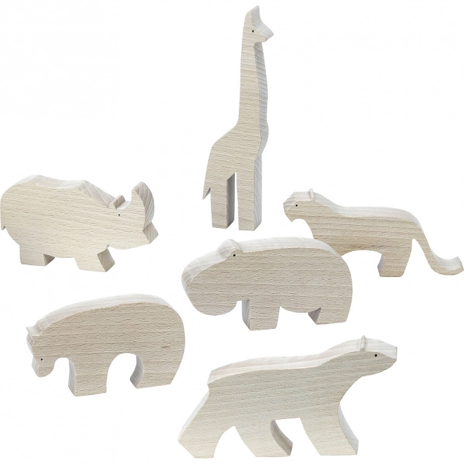 Houten berenfiguur