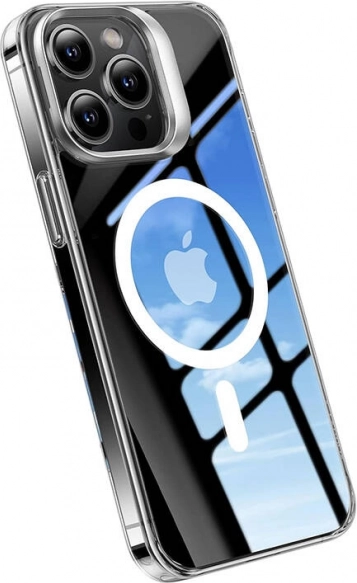 Hoesje TORRAS UPRO Lstand Clear‑Mag voor iPhone 15 Pro – transparant