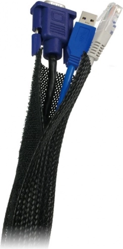 Flexibele kabelorganizer, zwart